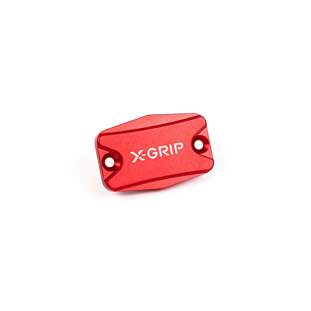 X-Grip Brake and Clutch Pump Cap for Husqvarna, and GasGas Bikes with Braktec Fittings (Red)