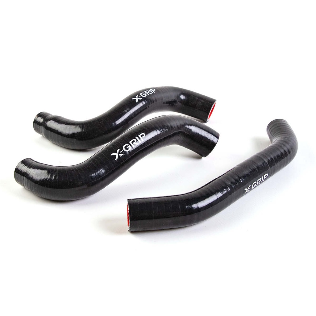 X-Grip Silicone Radiator Hoses for KTM, Husqvarna, and GasGas 250-350 Bikes (2023-Up) - (Black)
