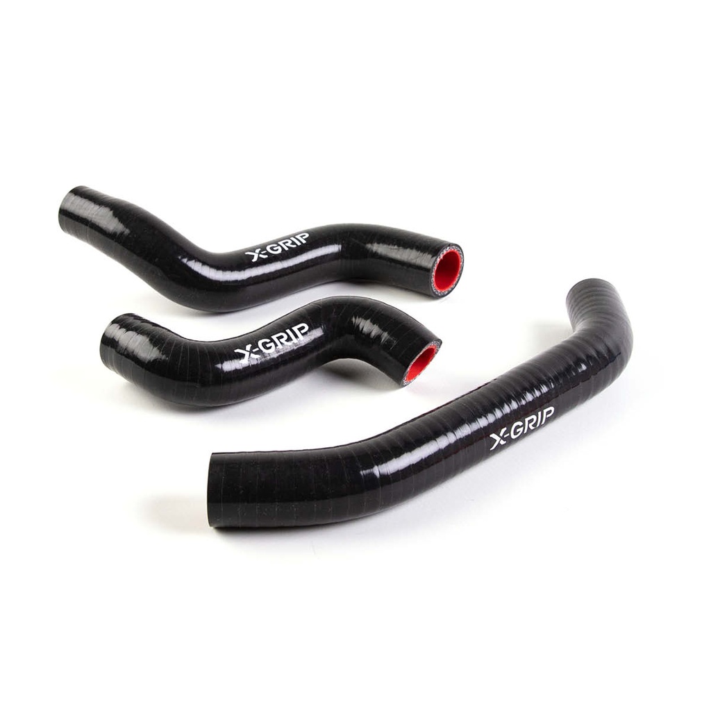 X-Grip Silicone Radiator Hoses for KTM, Husqvarna, and GasGas 450-501 Bikes (2023-Up) - (Black)