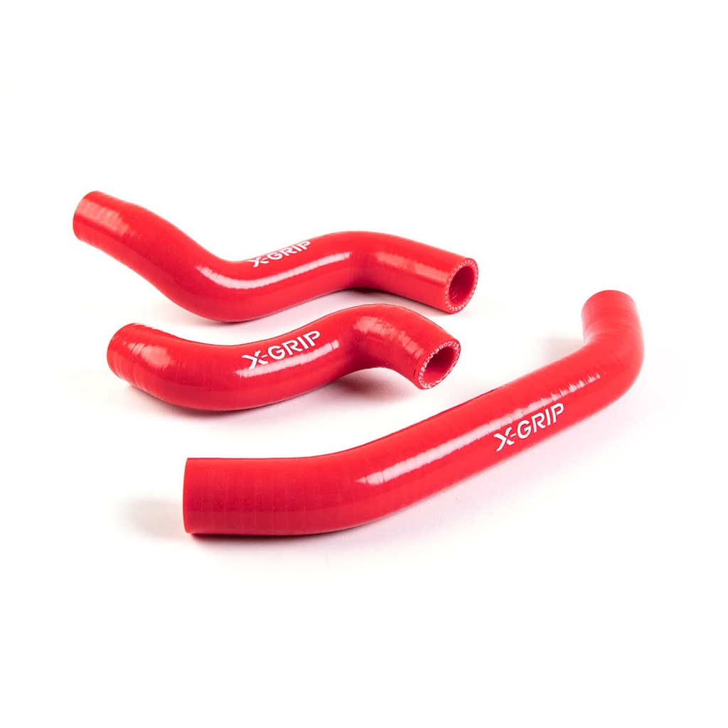 X-Grip Silicone Radiator Hoses for KTM, Husqvarna, and GasGas 450-501 Bikes (2023-Up) - (Red)