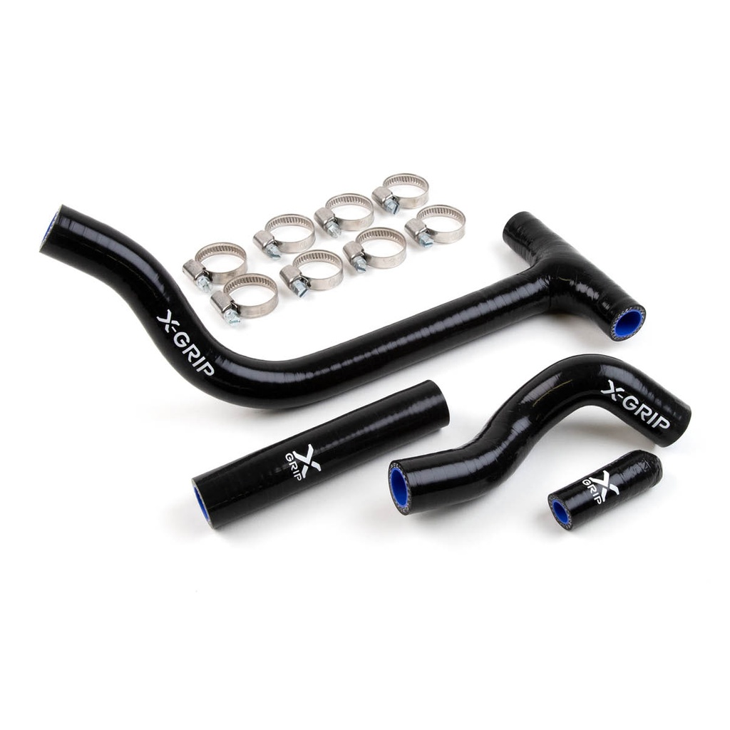 X-Grip Silicone Radiator Hose Kit for Beta RR 2-Stroke Bikes (2020) - (Black)