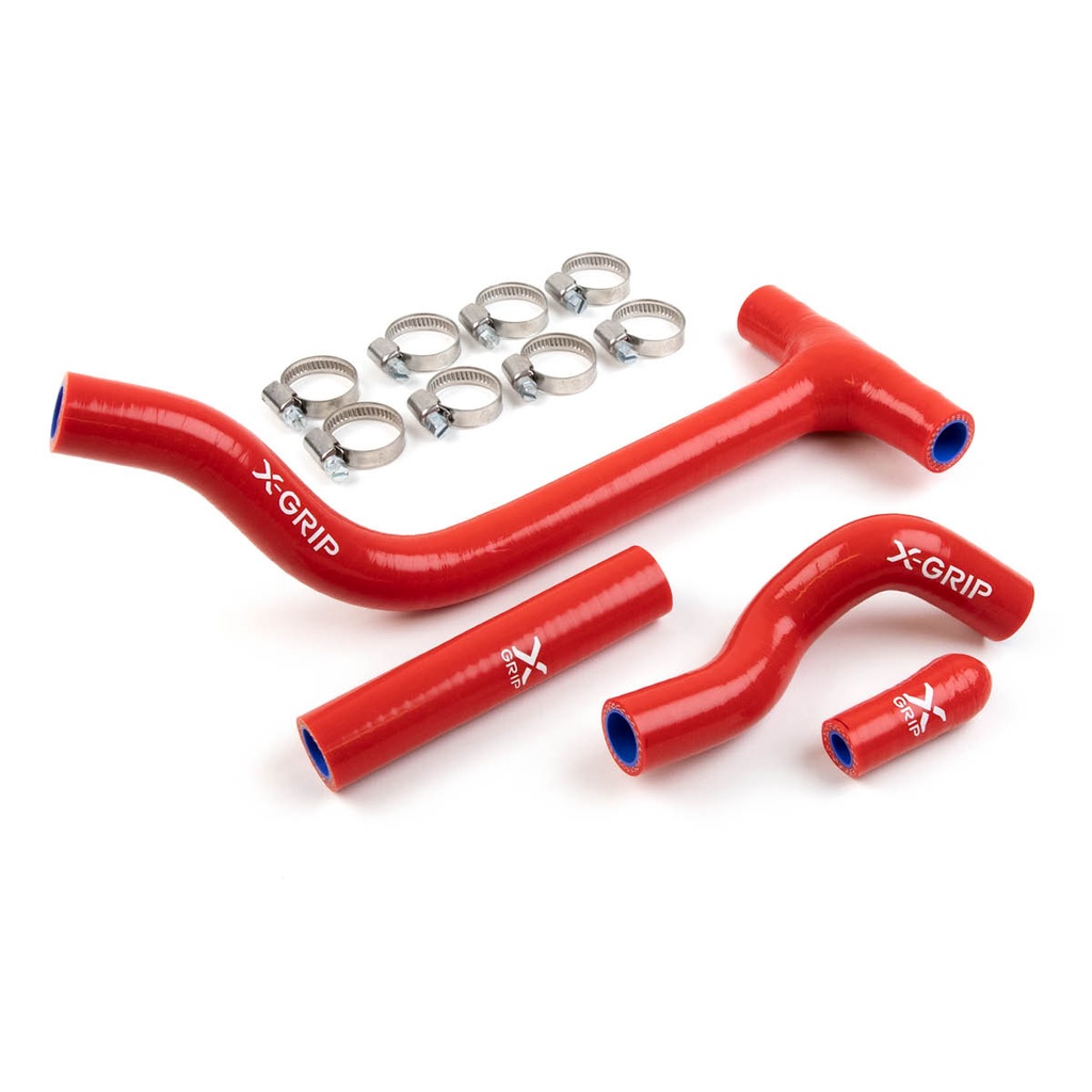 X-Grip Silicone Radiator Hoses for Beta RR 125-300 Bikes (2020-Up) - (Red)