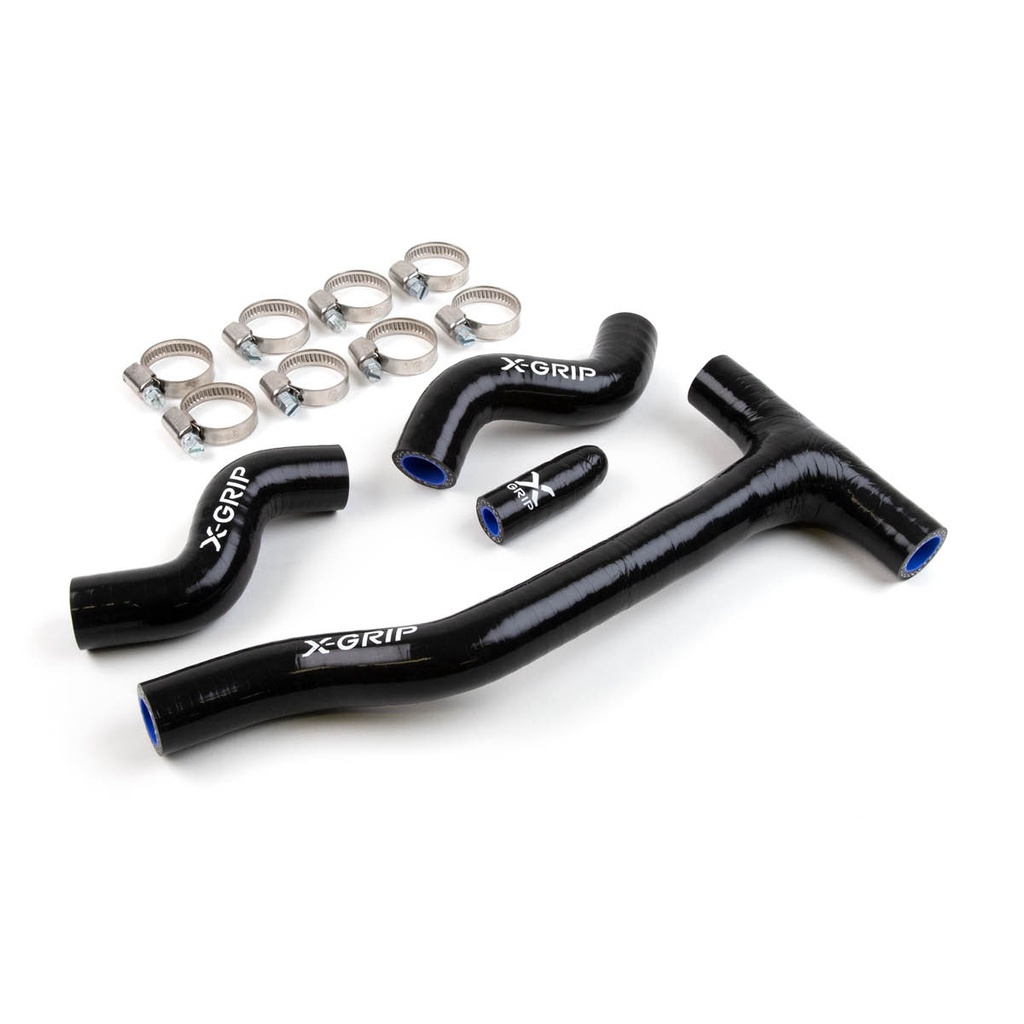 X-Grip Silicone Radiator Hoses for Beta RR 350-480 Bikes (2020-Up) - (Black)