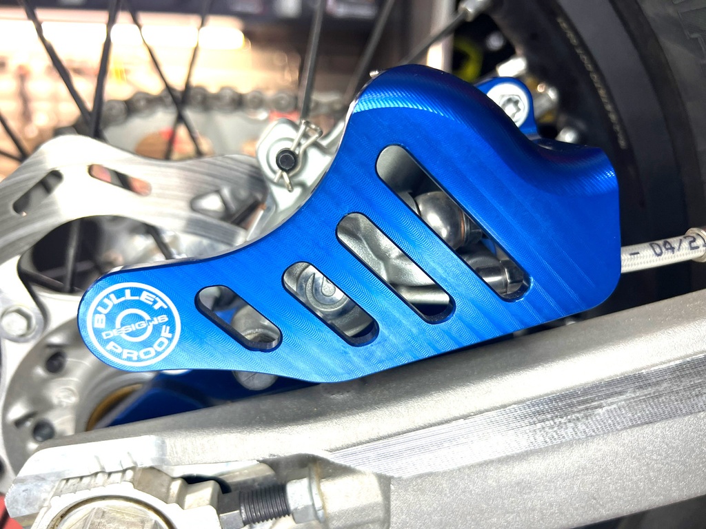 Bullet Proof Designs Rear Brake Caliper Guard (Blue)