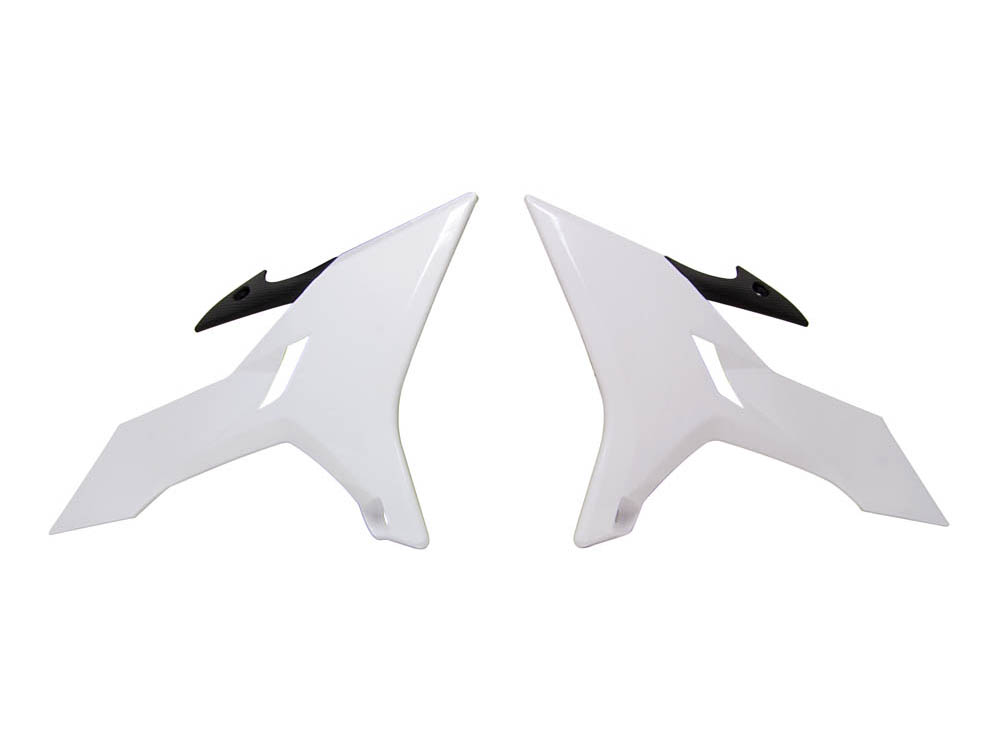 RTech Revolution Radiator Shrouds for Yamaha YZ & YZ-X (2002–2022) - (White/Black)