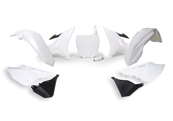 RTech Revolution Plastic Kit for Yamaha WR/YZ/YZ-X Models (2002 to 2022) - 6 PCS - (White / Black)