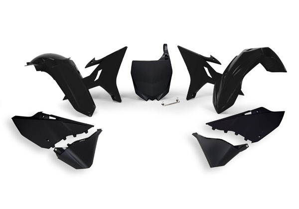 RTech Revolution Plastic Kit for Yamaha WR/YZ/YZ-X Models (2002 to 2022) - 6 PCS - (Black)