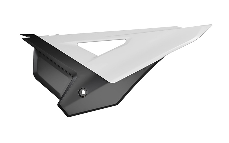 RTech Side Panels for Honda CRF-R/CRF-RWE/CRF-RX Bikes (2025) - (White / Black)