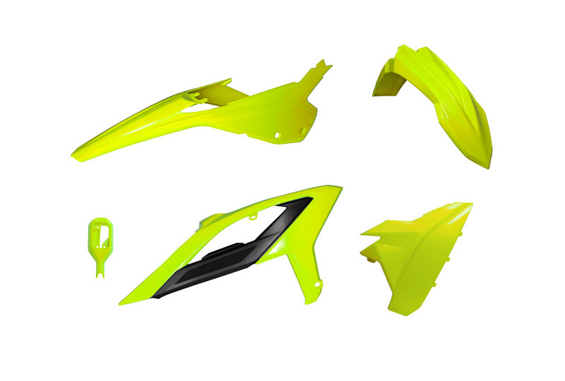 RTech Plastic Kit for Beta RR Models (2023 to 2024) - 4 PCS - (Neon Yellow / Black)
