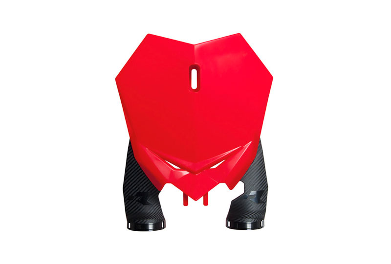 RTech Front Number Plate for Beta RX Bikes (2023-2024) - (Beta Red/Black)