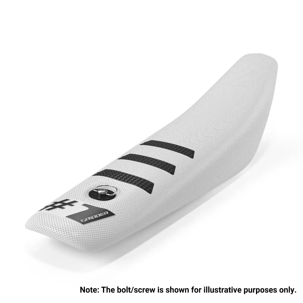 #1 Gripper Mini Light Rib Seat Cover for 50-65cc Youth Bikes (White/Black)