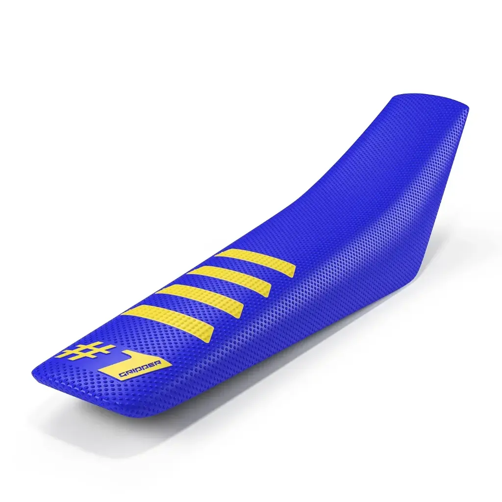 #1 Gripper Ribbed Universal Seat Cover (Blue/Yellow)