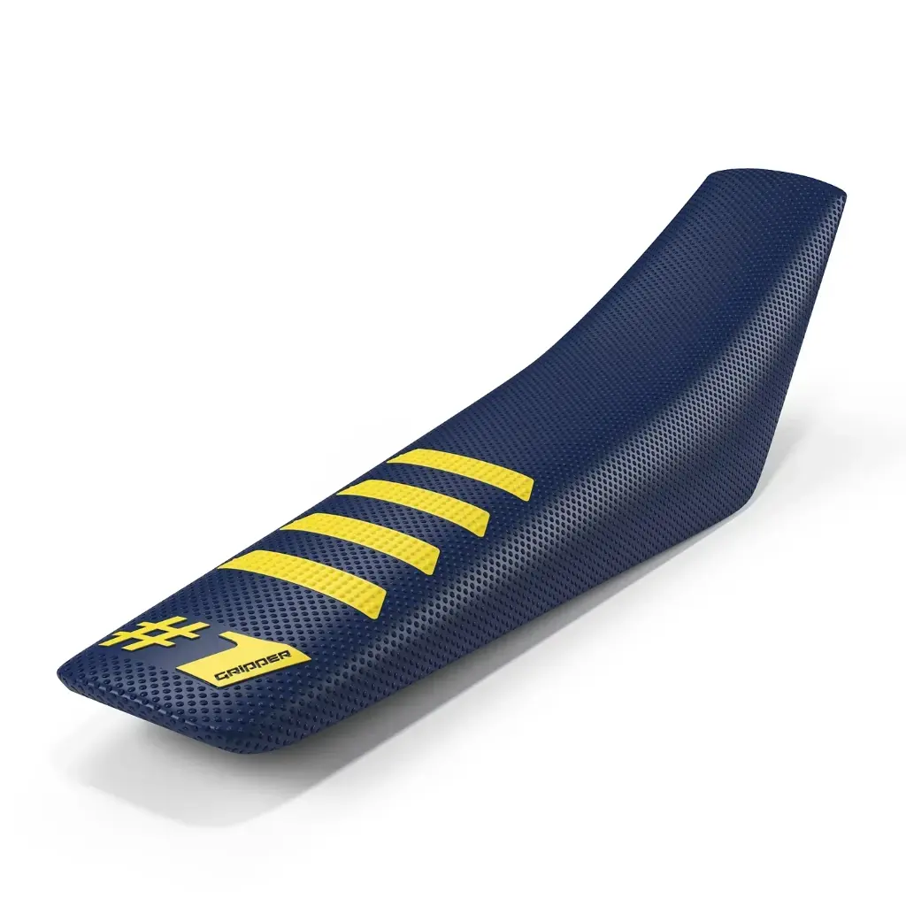 #1 Gripper Ribbed Universal Seat Cover (Dark Blue/Yellow)
