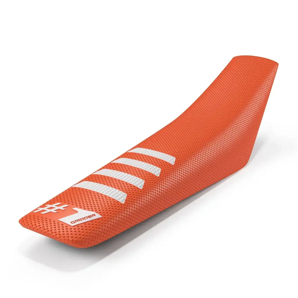#1 Gripper Ribbed Universal Seat Cover (Orange/White)
