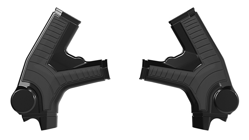 RTech Bi-Material Frame Protectors for SUR-RON Ultra Bee Bikes (2023-2024) - (Black)