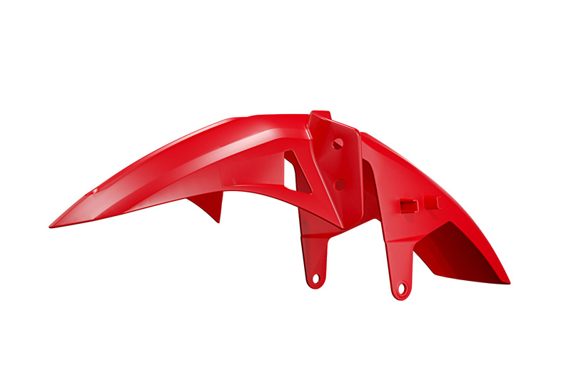 RTech Low Front Fender for Honda, Kove and Yamaha Adventure Bikes (2019-2025) - (Red)