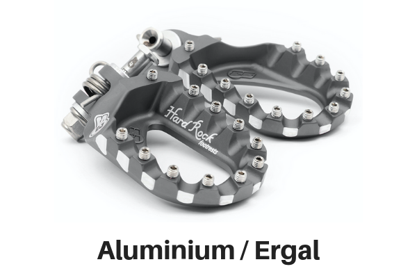 S3 Hard Rock Enduro Footpegs for Aprilia, Beta, Fantic, GasGas, Husaberg, Husqvarna, Kove, KTM, Rieju, and Yamaha Bikes (2005–2025) - (Titanium)