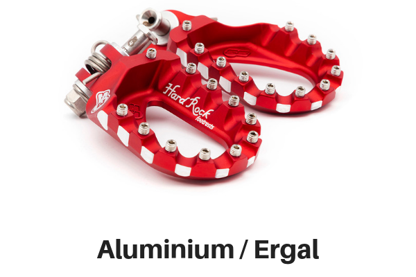 S3 Hard Rock Enduro Footpegs for Aprilia, Beta, Fantic, GasGas, Husaberg, Husqvarna, Kove, KTM, Rieju, and Yamaha Bikes (2005–2025) - (Red)