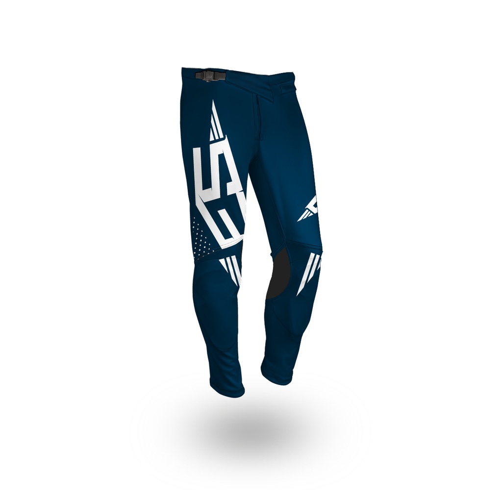 S3 Lightweight Trials & Off-Road Riding Pants with Slim Fit, Ventilated Design (Marine Blue) - (Large)
