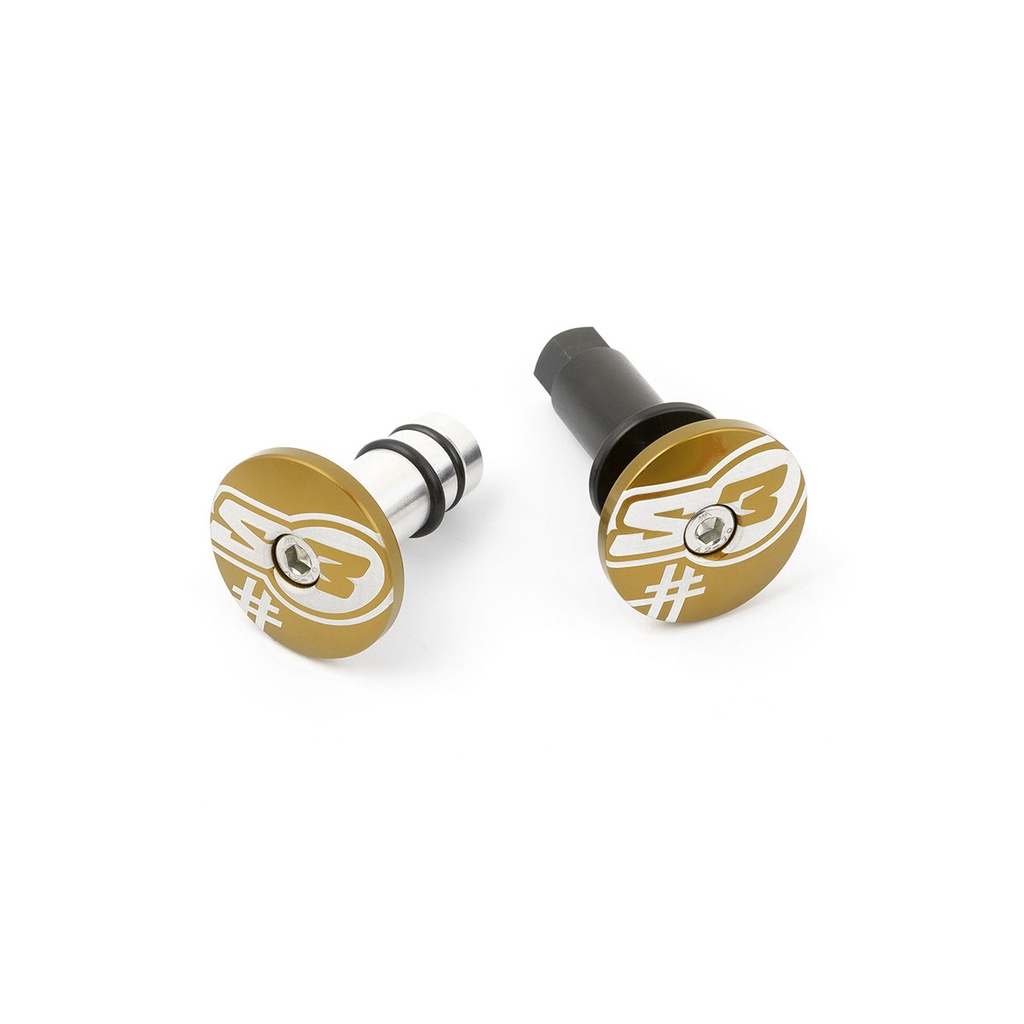 S3 #5 Bar Ends for 14mm Diameter Handlebars (Gold)