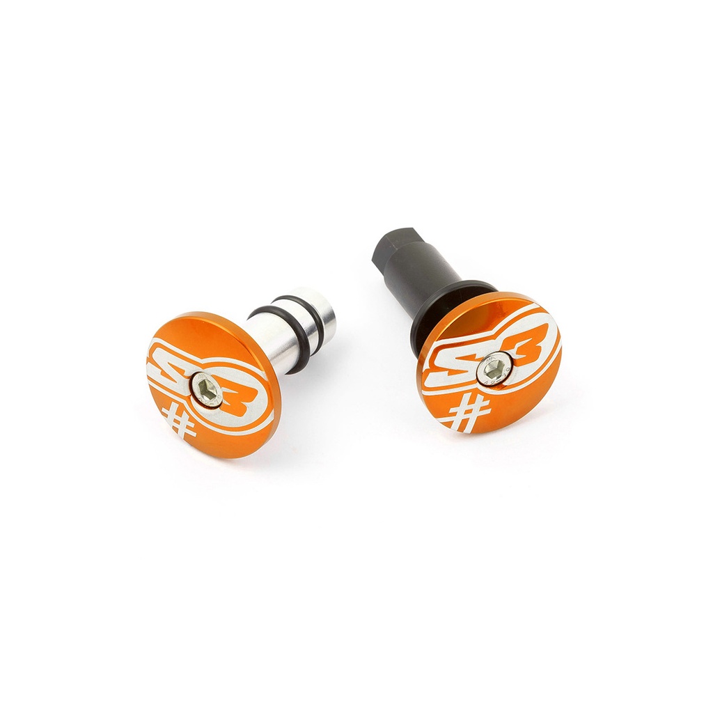 S3 #5 Bar Ends for 14mm Diameter Handlebars (Orange)