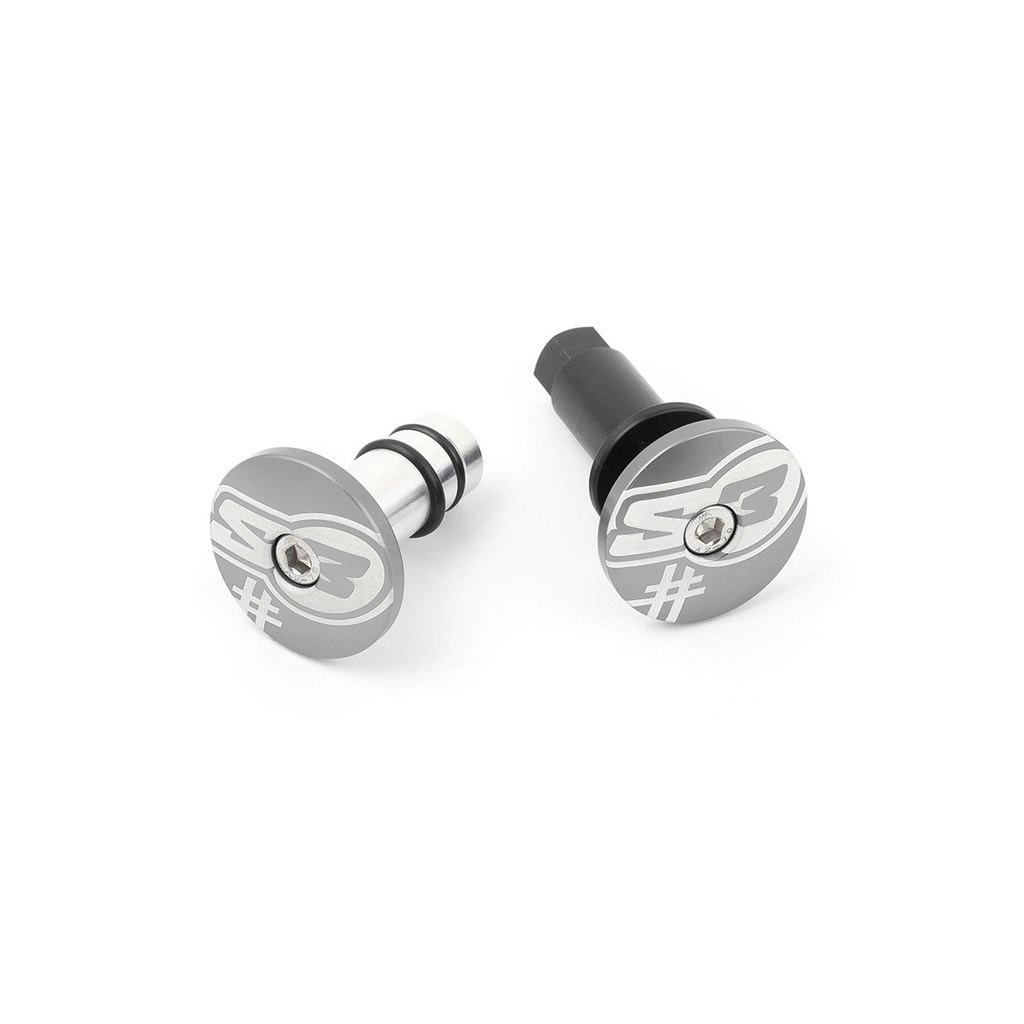 S3 #5 Bar Ends for 14mm Diameter Handlebars (Silver)