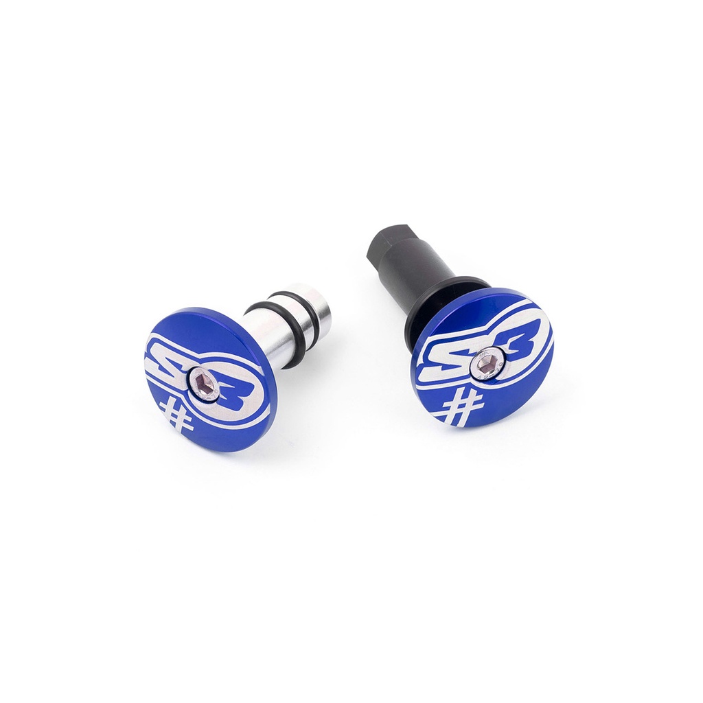 S3 #5 Bar Ends for 14mm Diameter Handlebars (Blue)