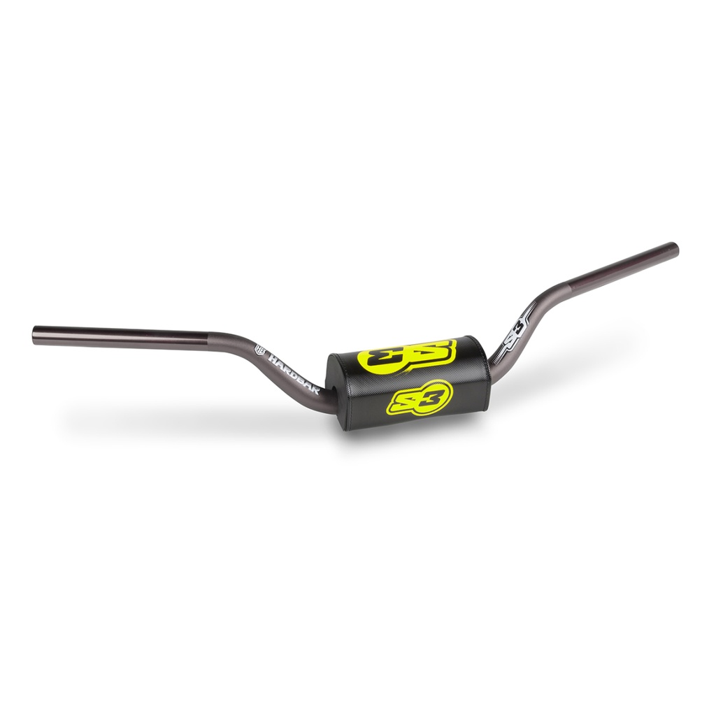 S3 High Enduro 'HARDBAR' Handlebar with Protective Pad - 120mm - (Titanium)