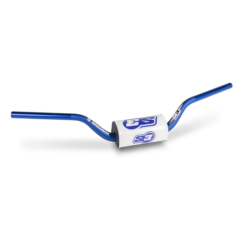 S3 High Enduro 'HARDBAR' Handlebar with Protective Pad - 120mm - (Blue)