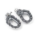 S3 Solid HardRock Aluminum Trials Footpegs for Beta, GasGas, JTG, Sherco, TRRS & Vertigo Bikes (1996-2025) - (Titanium)