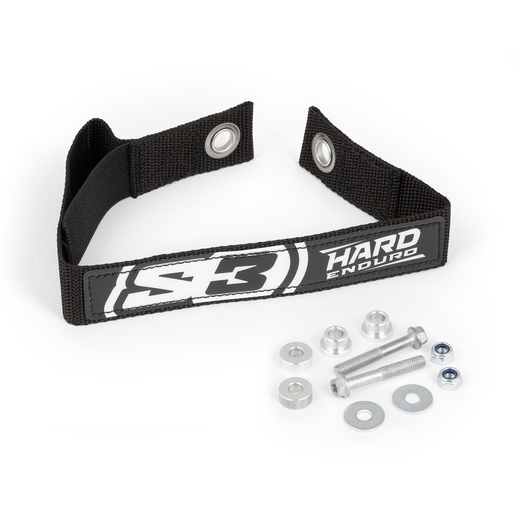 S3 Hard Enduro Pull Strap - 435mm ctc - (Black/White)