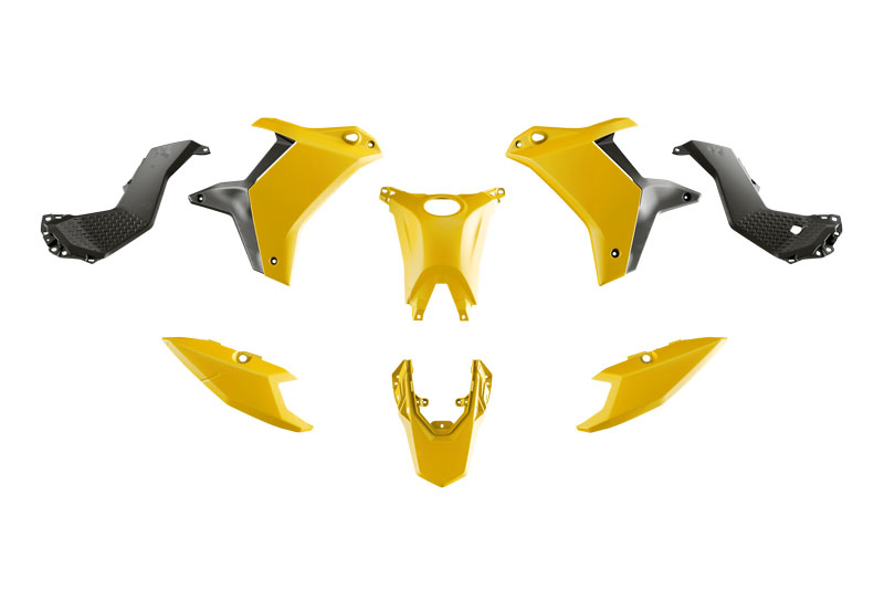 RTech Revolution Plastic Kit for the Yamaha T7 (2025) - 5 PCS - (YZ Yellow/Black)