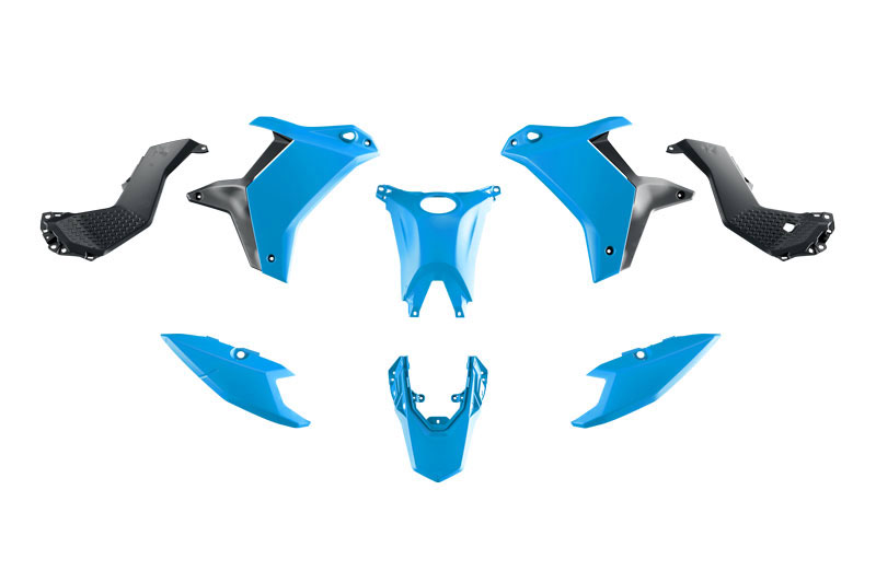 RTech Revolution Plastic Kit for the Yamaha T7 (2025) - 5 PCS - (Light Blue/Black)