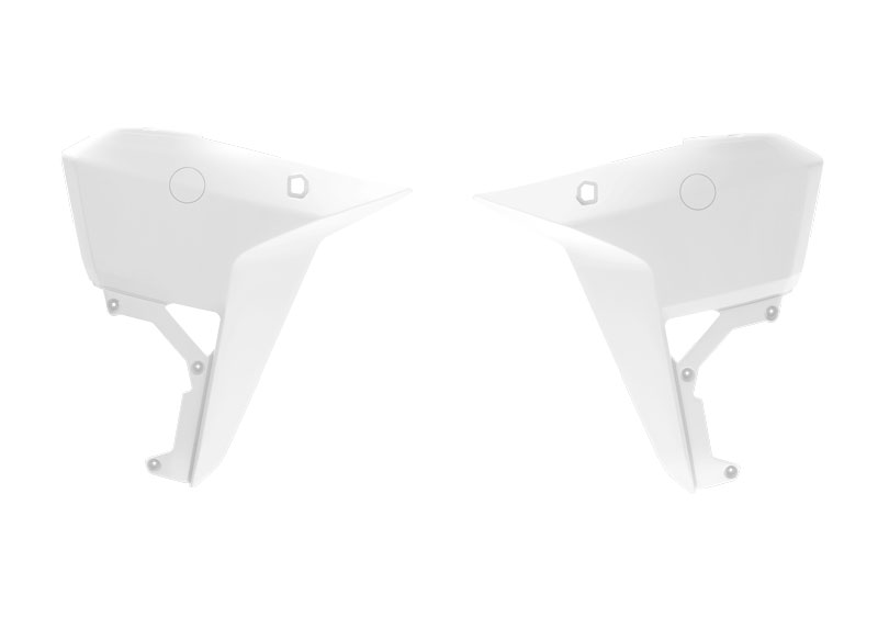RTech Central Radiator Shrouds for Kove X Pro & Rally 800 Bikes (2024-2025) - (White)