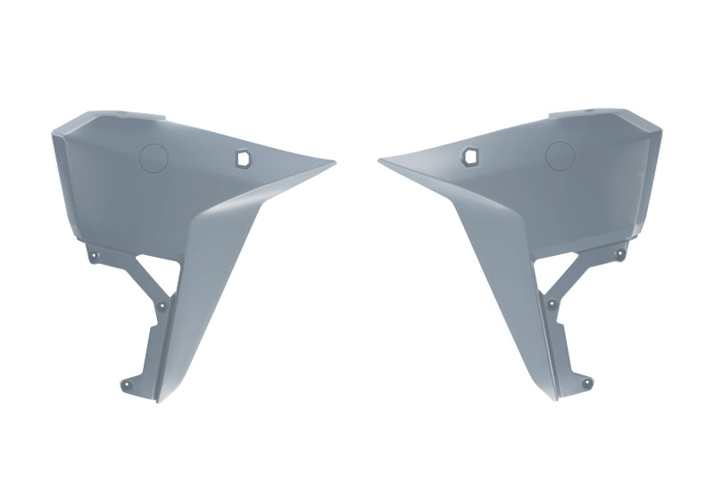 RTech Central Radiator Shrouds for Kove X Pro & Rally 800 Bikes (2024-2025) - (Grey)