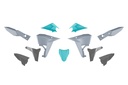 RTech Revolution Plastic Kit for Kove X Pro & Rally 800 Bikes (2024-2025) - 6 PCS - (Grey/Light Blue/Black)