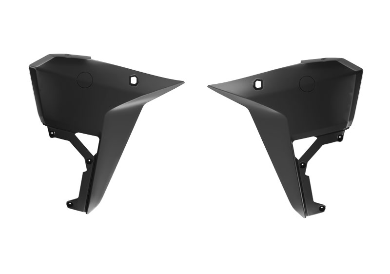 RTech Central Radiator Shrouds for Kove X Pro & Rally 800 Bikes (2024-2025) - (Black)