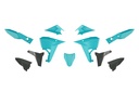 RTech Revolution Plastic Kit for Kove X Pro & Rally 800 Bikes (2024-2025) - 6 PCS - (Light Blue/Black)