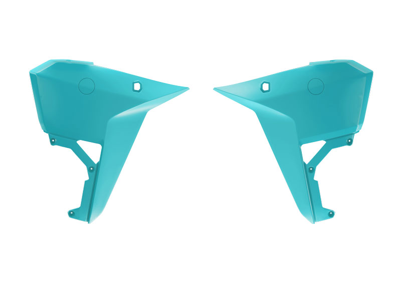 RTech Central Radiator Shrouds for Kove X Pro & Rally 800 Bikes (2024-2025) - (Light Blue)