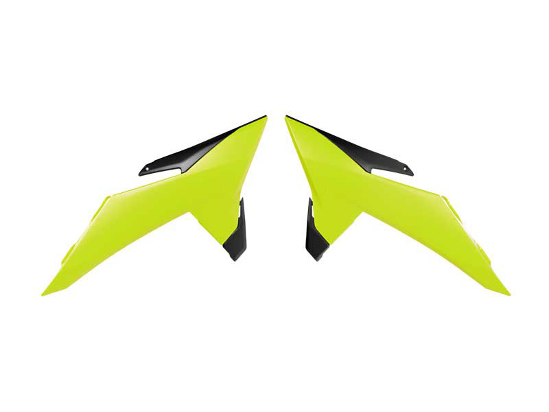 RTech Radiator Shrouds for KTM SX/SX-F & XC/XC-F Models (2024 to 2026) - (Neon Yellow / Black)