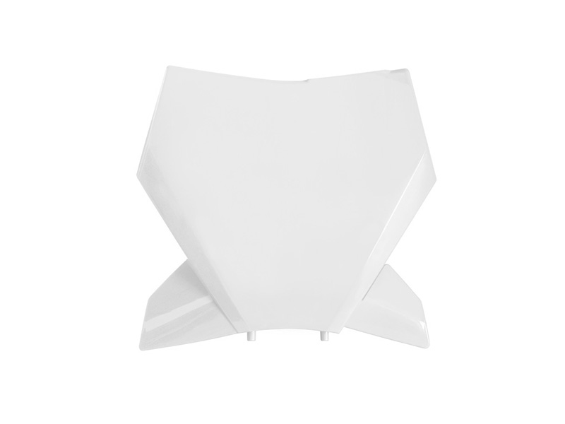 RTech Front Number Plate for KTM SX/SX-F & XC/XC-F Bikes (2022-2025) - (White)