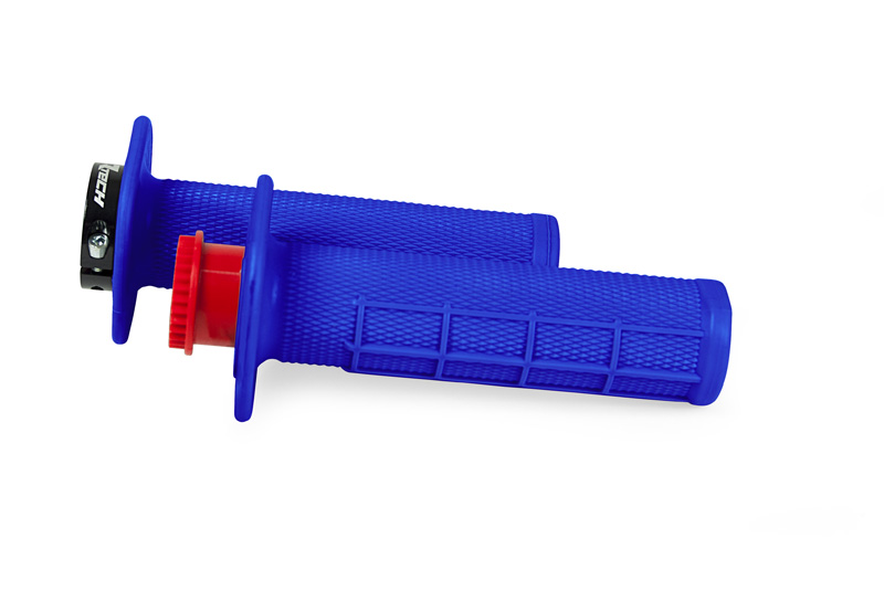 RTech R20 Universal Lock-On Grips - 29mm Diameter - Half Waffle (Blue)