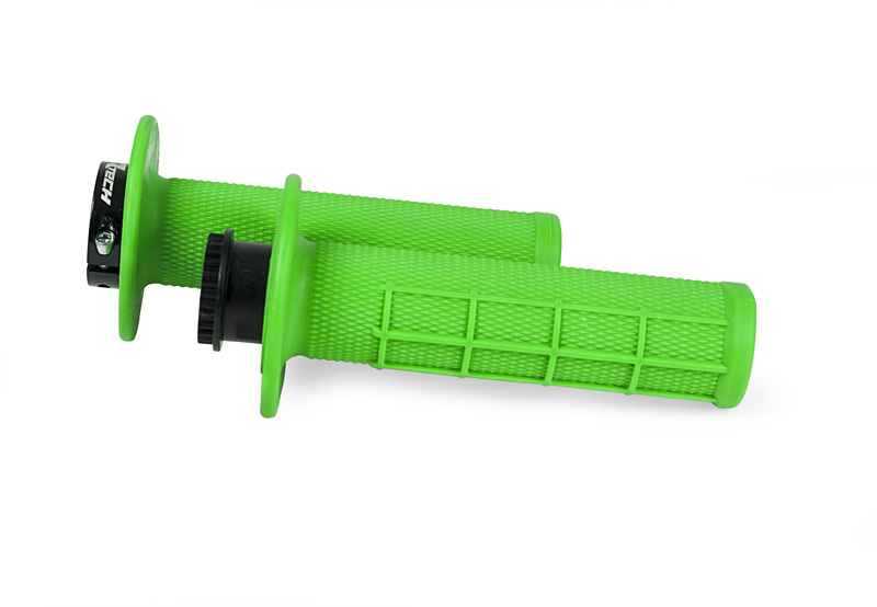 RTech R20 Universal Lock-On Grips - 29mm Diameter - Half Waffle (Neon Green)