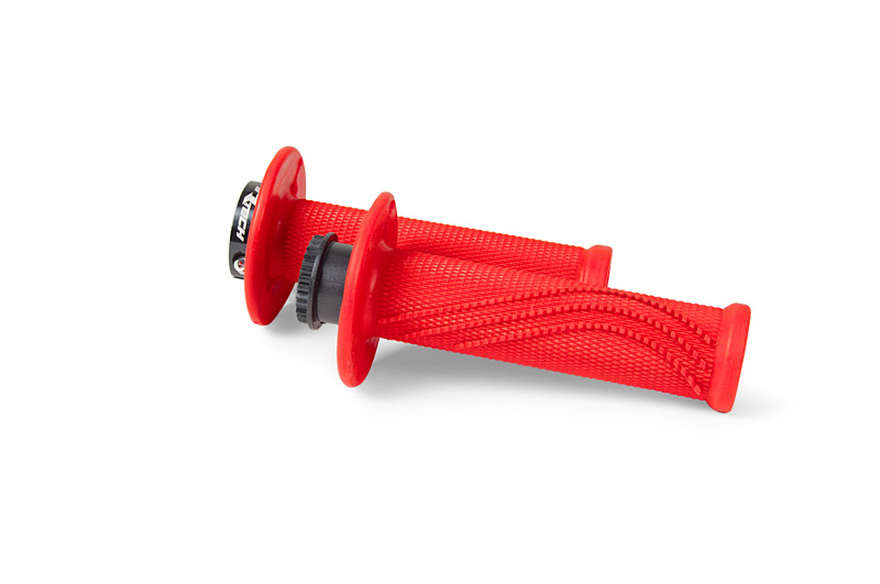 RTech R20 Universal Lock-On Grips - 28mm Diameter - Wave (Neon Red)