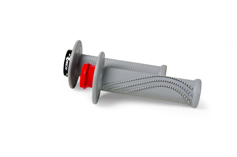 RTech R20 Lock-On Grips for Beta RR Bikes- 28mm Diameter - Wave (Quantum Grey)