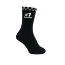 #1 Gripper Adult Crew Socks - Black