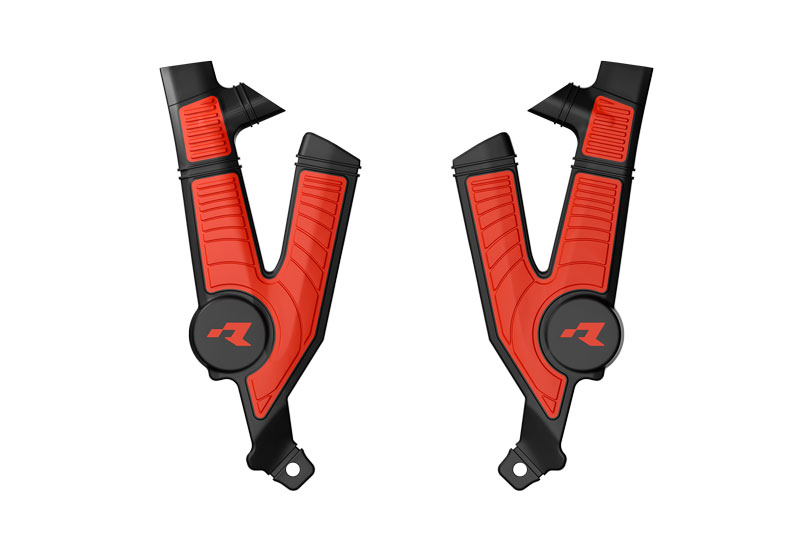 RTech Bi-Material Frame Protectors for Talaria Sting (2023-2026) - (Red/Black)