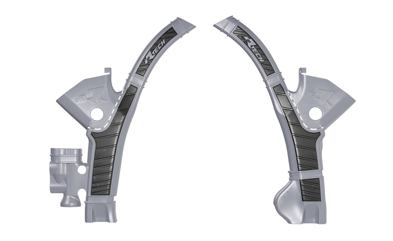 RTech Bi-Material Frame Protectors for Stark Varg SMX1 (2023-2025) - (Grey/Black)