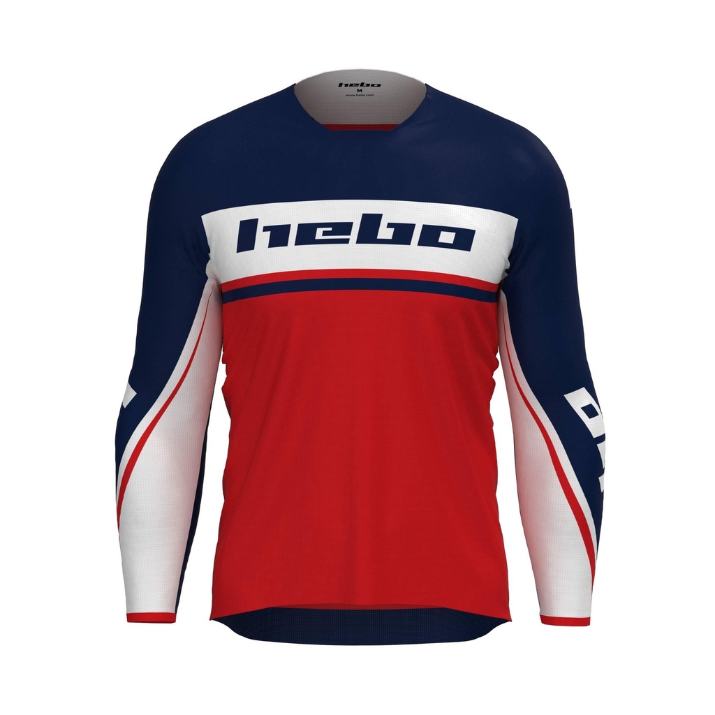 Hebo Breathable MX Scratch Fit T-Shirt - Large - (Red/Blue)