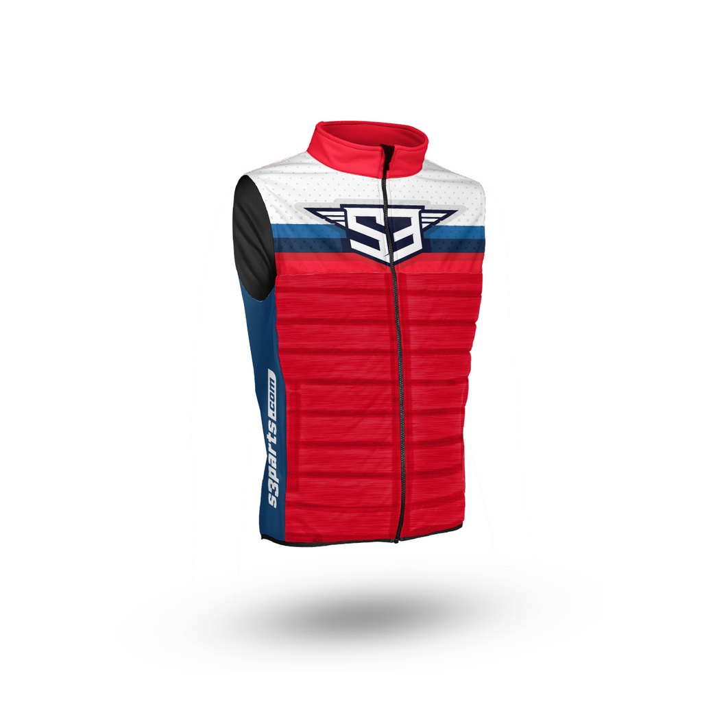 S3 Gilet Lightweight Hybrid Insulated Racing Vest - 2XL - (Red)